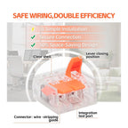90 PCS Lever Wire Connector Kit Transparent Compact Splicing Push-in 2/3/5 Conductor Electrical Connectors for Easy Wiring