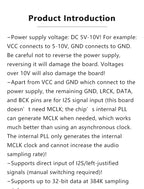PCM5102 Raspberry Pi DAC Audio Decoder Board I2S Digital Audio Module 112dB SNR DC 5-10V Input Dual RCA Analog Output