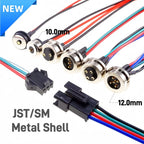 Magnetic Circular PogoPin Connector 2A Male Female Metal Spring Loaded 1/2/3/4/5/6 Pin DC Power Charger Wire JST SM Gold Plated