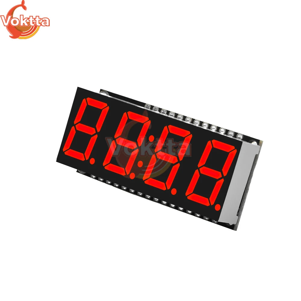 4 Bits Digital LED Display Module DIY Clock Electronic Kits 7 Segment 0.56 inch Time Clock Indicator with HT16K33 Driver Board