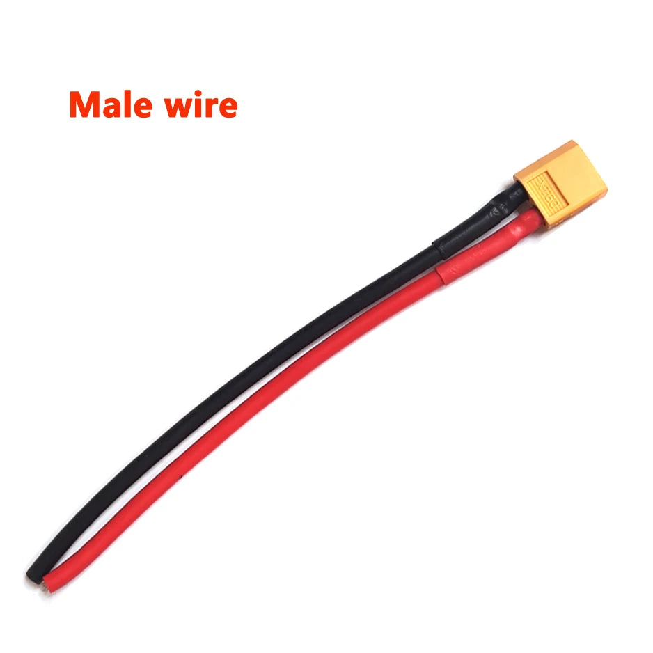 XT60 Male Female Connector Plug Set with Silicone Insulation 12AWG/14AWG Battery Extension Cable for RC Lipo Batteries And Drone