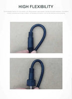 12V DC Power Plug 55*21mm 2Pin Waterproof Connector Male Female Terminal Butt Joint Monitoring Line 1-5M Extension Cord IP67