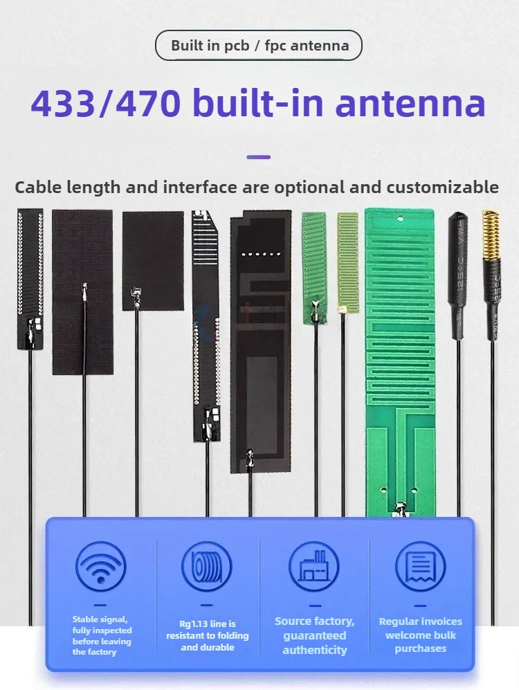 2PCS/lot 433/470/868/915 MHz Built-In PCB Board Antenna Lora Bd+GPS Module High Gain Fpc Antenna Signal Amplification