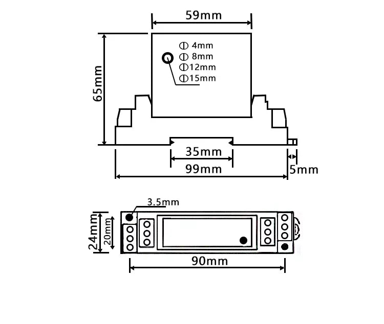 AC DC Current Transmitter 0-150A Current Sensor Hall Current Transducer 4 20ma RS485 DC24V AC Current Transmitter RS485