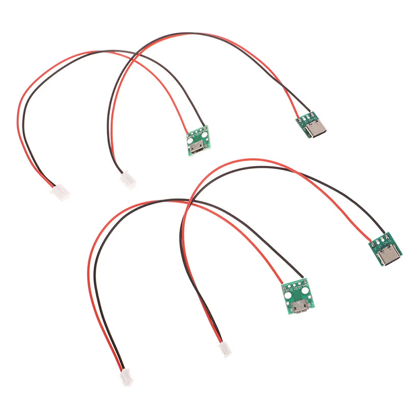 Type-c PCB With Cabel Converter Adapter Micro USB To DIP Female Connector Breakout Board Charging Cable Soldering Board Socket