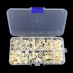 140pcs/box M3 Nylon Spacer Kit Black White ABS Plastic Non-Threaded Hollow Standoff Assortment OD7mm ID3.2mm Washer Set