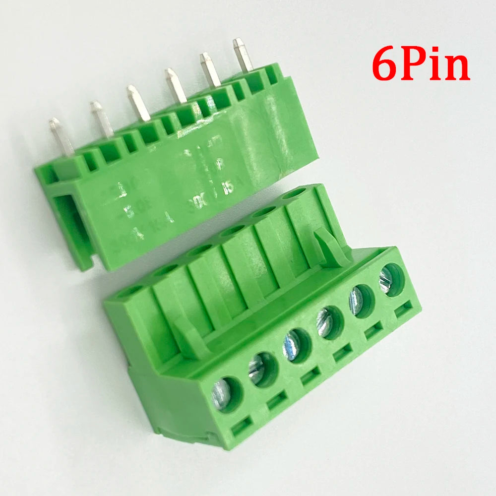5Pair 5.08mm Pitch 2EDG Straight Pin PCB Screw Terminal Block 2/3/4/5/6/7/8/9/10/12Pin 300V 10A Wire Connector Plug-in Socket