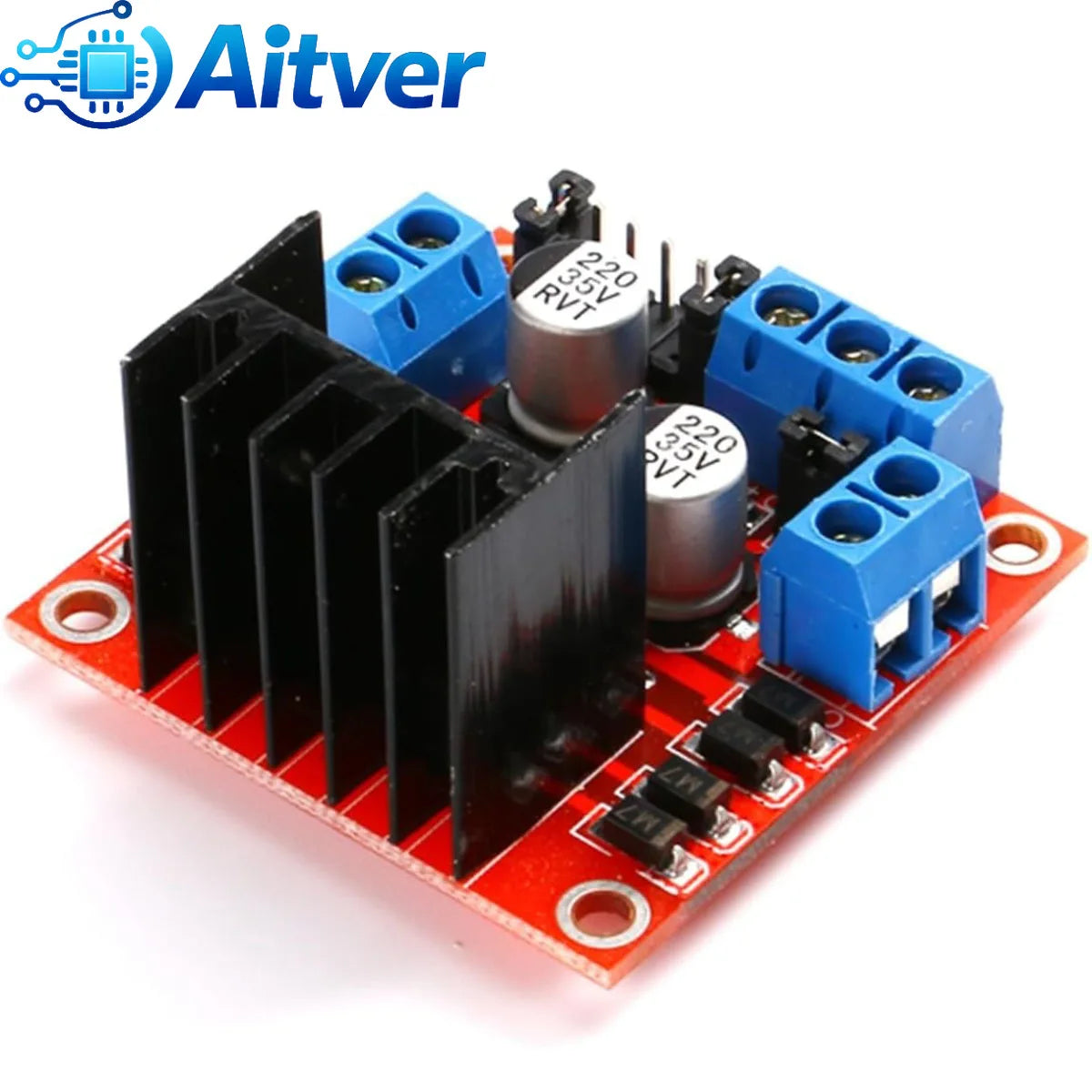 L298N Dual H‑Bridge Motor Driver Module DC/Stepper Motor Controller Board for Arduino,ESP32,Robot Car,DIY Electronics