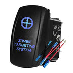 12V 24V Boat Trim Tabs Switch (ON)-OFF-(ON) Momentary Rocker Switch Waterproof Blue Light ON-OFF Toggle Switch With Harness