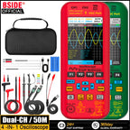 BSIDE 4-IN-1 Handheld Oscilloscope Digital Multimeter+Function Signal Generator Dual Channel O7:25MHz/O9:50MHz Current Tester