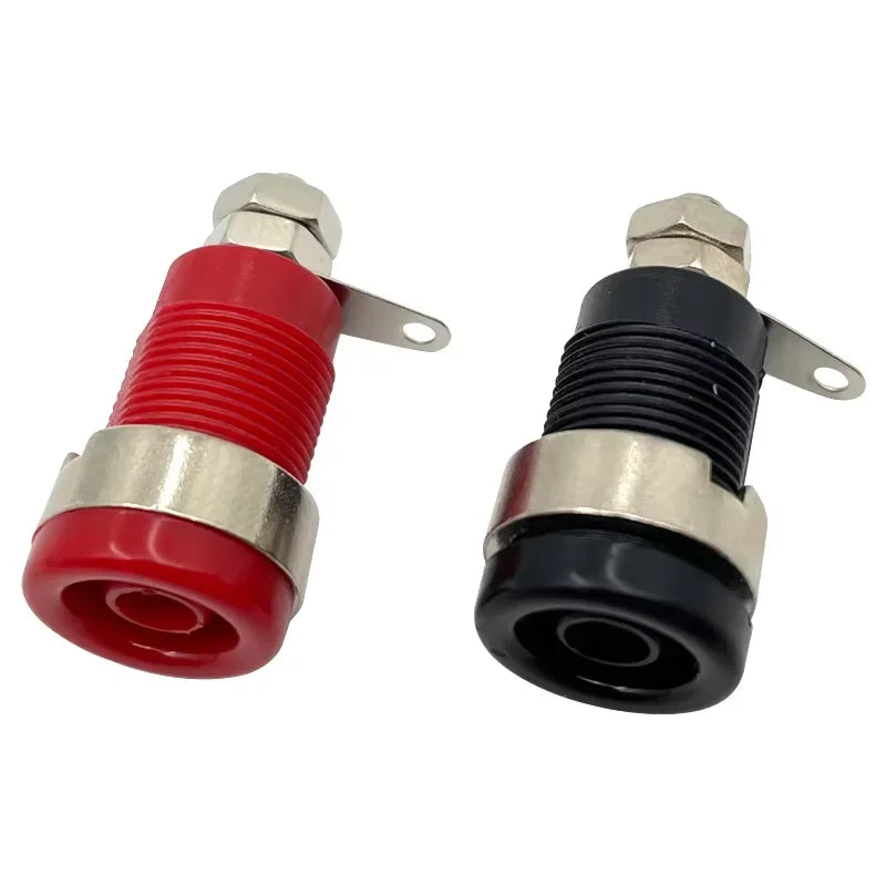 20PCS 4mm Banana Socket Connector 32A Insulated Female Jack 5 Colors Panel Mount Connector for Electrical Connection