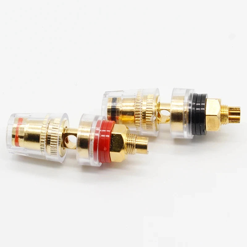 DIY speaker terminal connector binding post amplifier Pure cupper Gold-plated Banana socket junction Box M8