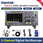 Hantek DSO2C10 DSO2C15 DSO2D10 DSO2D15 2CH Oscilloscope 100/150MHz 1GSa/s 8Mpts FFT UART I2C SPI CAN LIN 25MHz AWG D Models