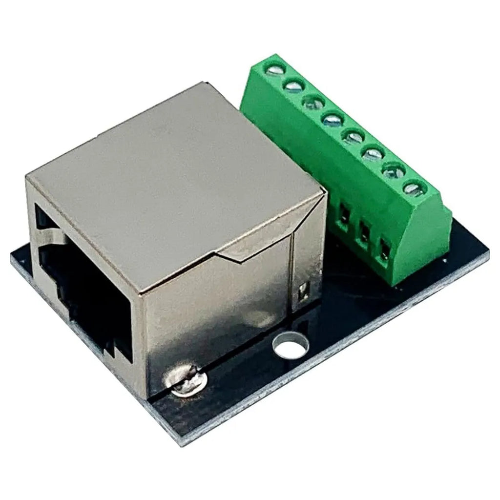 RJ45 Ethernet Single Female Connector Breakout Board,2.54mm Pitch RJ45 Screw Terminal Board Network Adapter Terminal