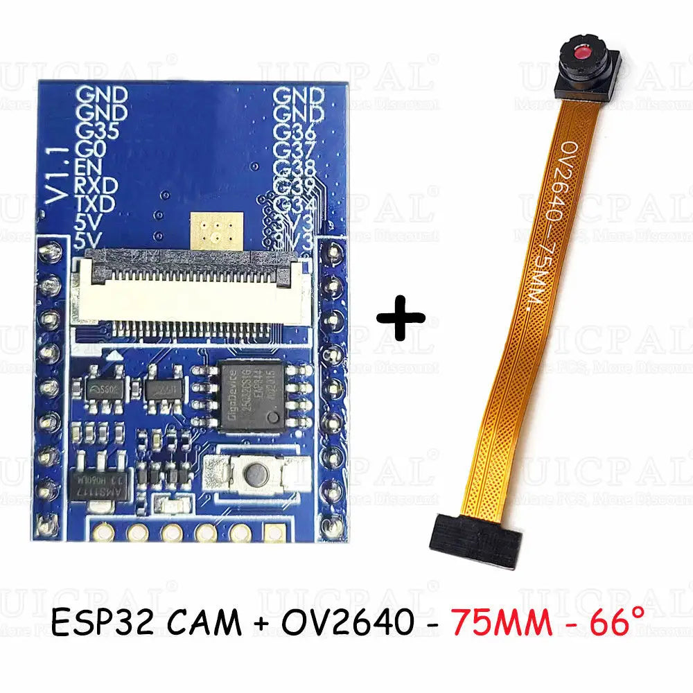 ESP32-CAM with OV2640 Camera Module Kit 66 120 160 Degrees 650nm 850nm Night Vision DVP 24Pin 2MP 2.4GHz WiFi Camera 4MB FLASH