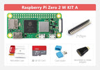 Raspberry Pi Zero 2W Optional Kit Zero 2W 3USB RJ45 Adapter board+32GB SD Card+Card reader+ Heat Sink+Case