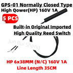 5PCS High Power GPS-01 6*38MM Waterproof Magnetic Contact Reed Switch 1A 160V 220V Normally Open/Closed NO NC Embedded Sensor