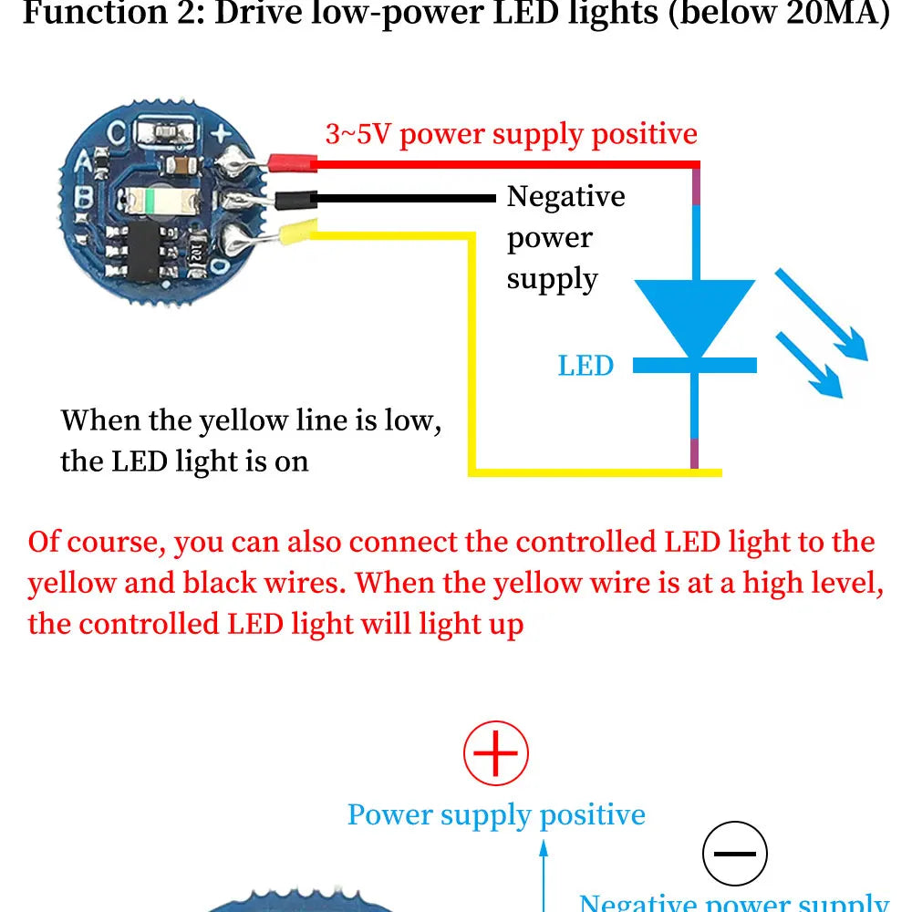 3V-30V Touch Control Switch Module Bistable Latching LED Touch Sensor Solder Wire Type