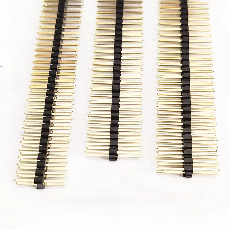 50pcs 2.54mm Double Row 2X40P L15/17/19/21mm PH2.5 PA=PC Plastic in Middle Breakaway Stack PCB Board Male Pin Header Connector