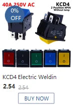 1 PCS,30/40A 250V AC High Current,ON/OFF,Special for Eelding Machine,KCD4,Sterling Silver Point,Rocker Power Button Switches