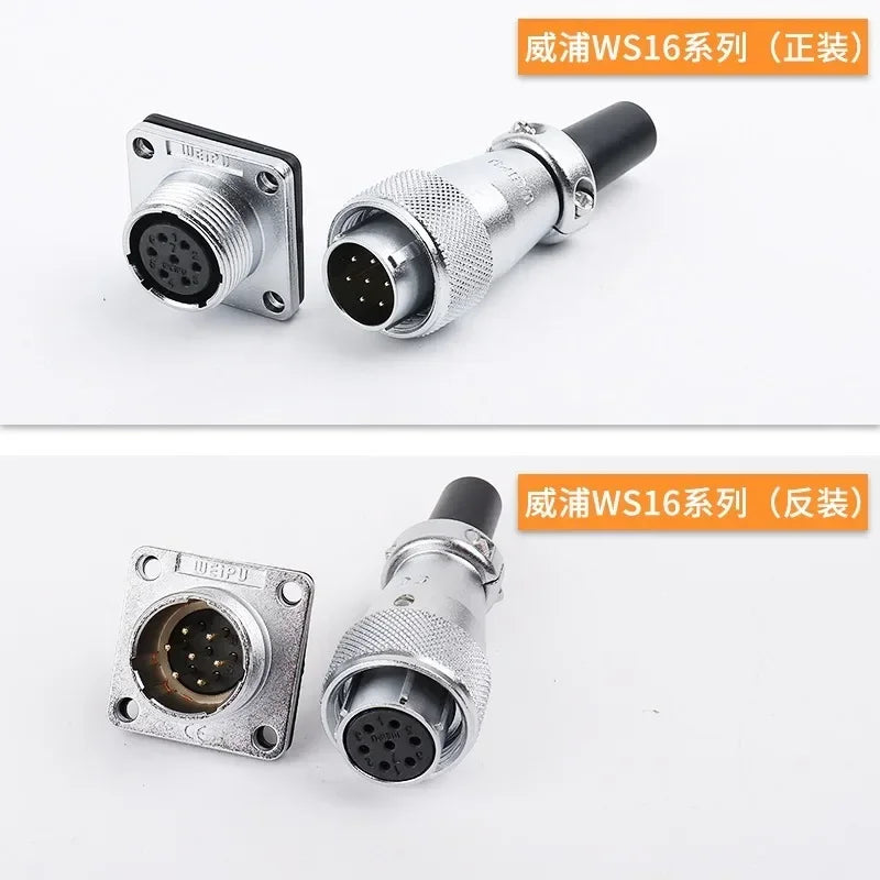 WEIPU WS16 TQ Male Plug 2pin 3pin 4Pin 5Pin 7Pin 9Pin 10Pin Signal Adapter Power Circular Connector Waterproof IP65 M16