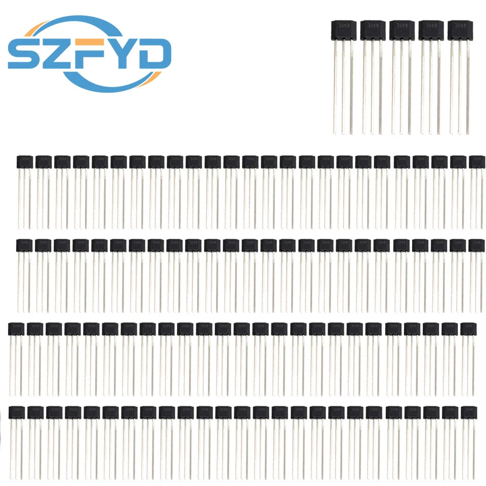 10-100pcs A3144 A3144E A3144EUA OH3144E 44E 3144 TO-92S Hall Effect Sensor