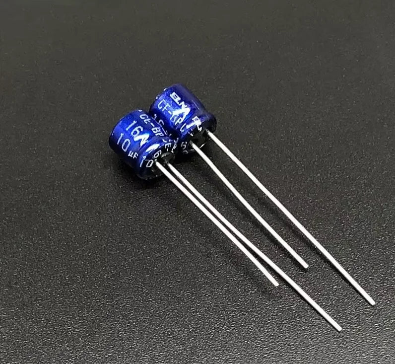 10pcs 10uF 16V ELNA CE-BP 5x5mm 16V10uF Bipolar Audio Capacitor BLUE