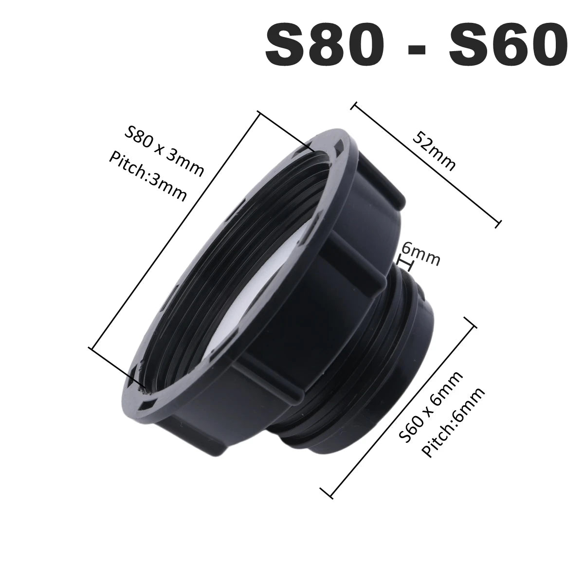 1000 Liter IBC Tank Adapter S60 x 1/2" 3/4' 1" 1.5 2" S100 Thread Connector Ton Barrel Joints IBC Tank Fitting