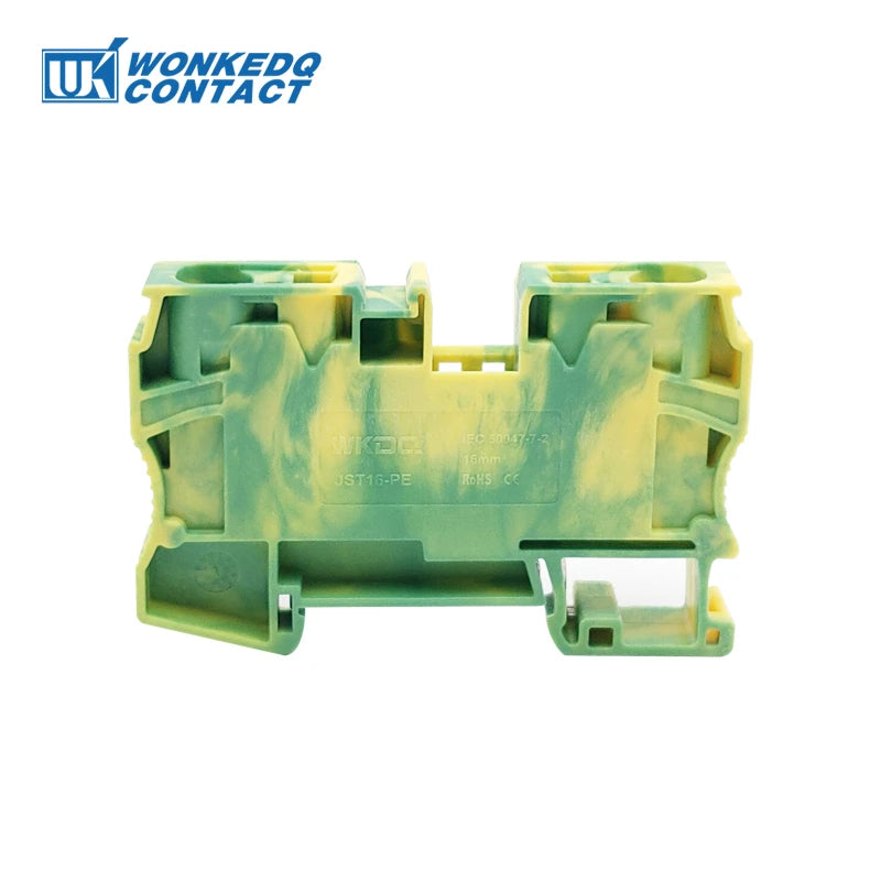 5Pcs ST 16-PE 16mm² Ground Connector Din Rai Terminal Blockl Spring-Cage Connection 16mm Earth Wire ST16-PE