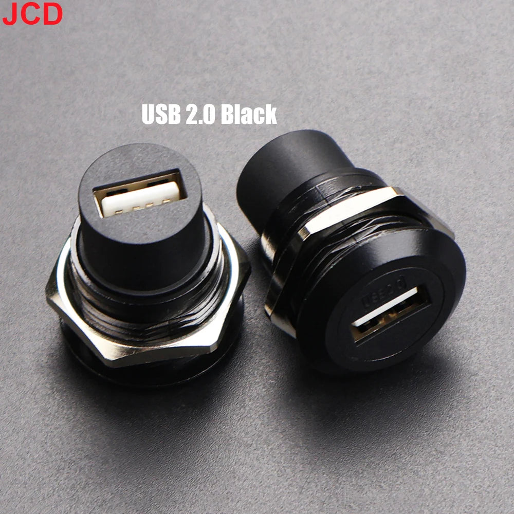 JCD 1pcs Metal D Type Module RJ45 CAT6&USB 2.0/3.0&Type C&HDMI-Jack Socket Through Network Panel Mounting Electronic Connector