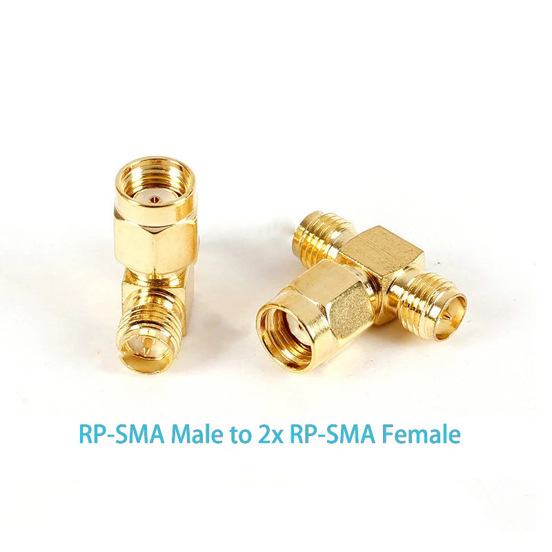 SMA 3 Way Adapter SMA Male to Dual 2 SMA Female Splitter 'T' Type Connector Adapters