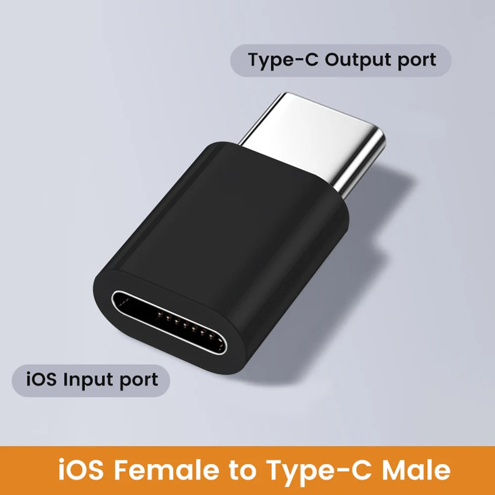 Type c To Lightning Adapter USB C Female To ios Male Converter Fast Charge Adaptador For iPhone 15 16 Type C Adapter High Speed
