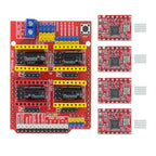CNC Shield V3 Engraving Machine 3D Printe+ 4pcs DRV8825 Or A4988 Driver Expansion Board For Arduino + UNO R3 With USB Cable