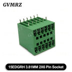 5PCS 15EDG KF15EDGRH 2x2 ~ 12PIN 3.81mm Double Layer Double row pluggable terminal block PCB welding plate Plug Pin Socket