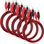 20-1Set Dual Alligator Clip Cables Connecting Cables Test Cable Lead Jumper Wire Male Female Crocodile Clip Power Supply Adapter