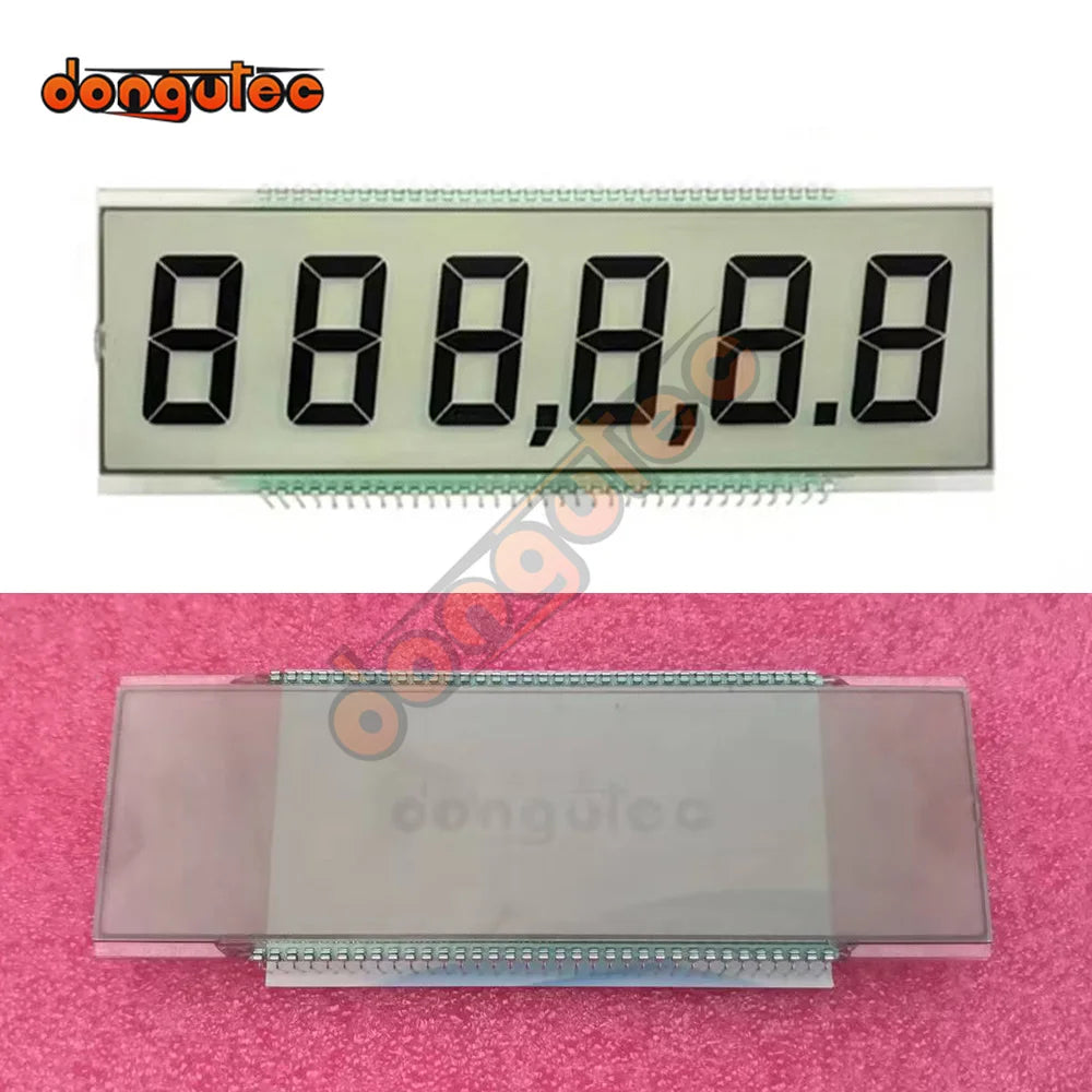 70PIN Gaso line Panel Board 7 Digit Glass Segment LCD Gilbarco Display 6 Digits LCD Screen for Tatsuno Fuel Dispenser Pump
