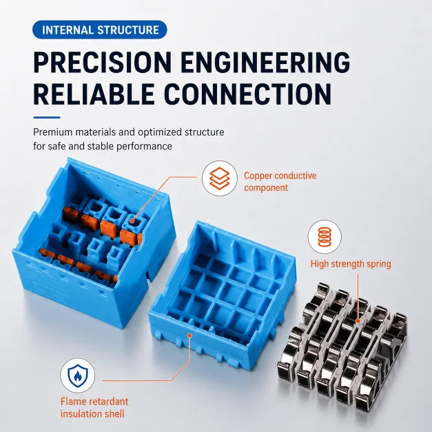 DIN Rail Terminal Block 1/5/10PCS 2.5mm2 Push In Quick Connect Electrical Wire Connector Modular Power Distribution Block