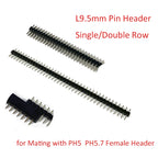 100pcs 2.54mm PH5 Single Row Straight 1X2P/5P/6P/10P/15P/40P Short Version Rohs Goldplate PCB Female Pin Header Socket Connector