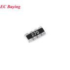 100PCS 0402 Network Resistor 5% 8P 2x4P 1/16W 0 30 33 51 56 68 75 82 100 220 470 1K 1.5K 2K 5.1K 6.8K 8.2K 10K 15K 47K 510K Ohm