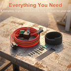 Heavy Duty 40AMP Electric Fuel Pump Relay Kit Waterproof Relay Wiring Harness With Nylon Wire Looms& Long Wires 30247