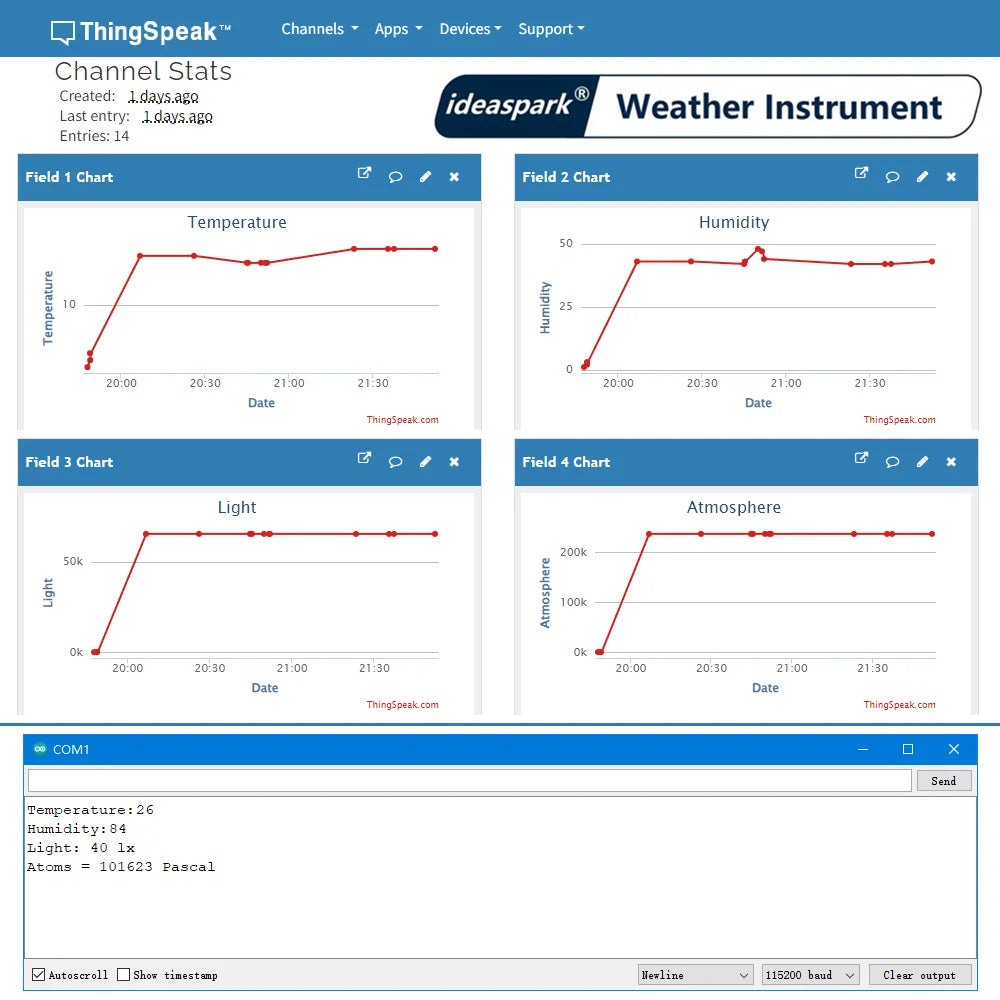 ESP8266 Weather Station Weather Instrument Kit,DHT-11 BMP-180 BH1750 Sensor NodeMCU 0.96'' OLED Board for Arduino IoT Starter