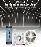 10m WS2811 Running Water Flowing LED Strip Light SMD2835 Horse Race Pixel Addressable Flexible Linear Lamp Set 120LEDs/m DC24V