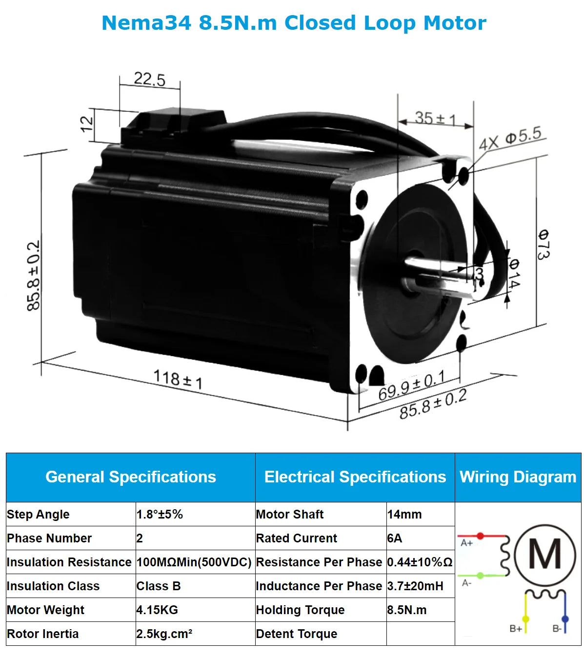 Nema34 Closed Loop Stepper Motor 4.5Nm 8.5Nm 12.5Nm with Encoder Driver Power Supply MACH3 Interface Board for CNC Engraver Kit