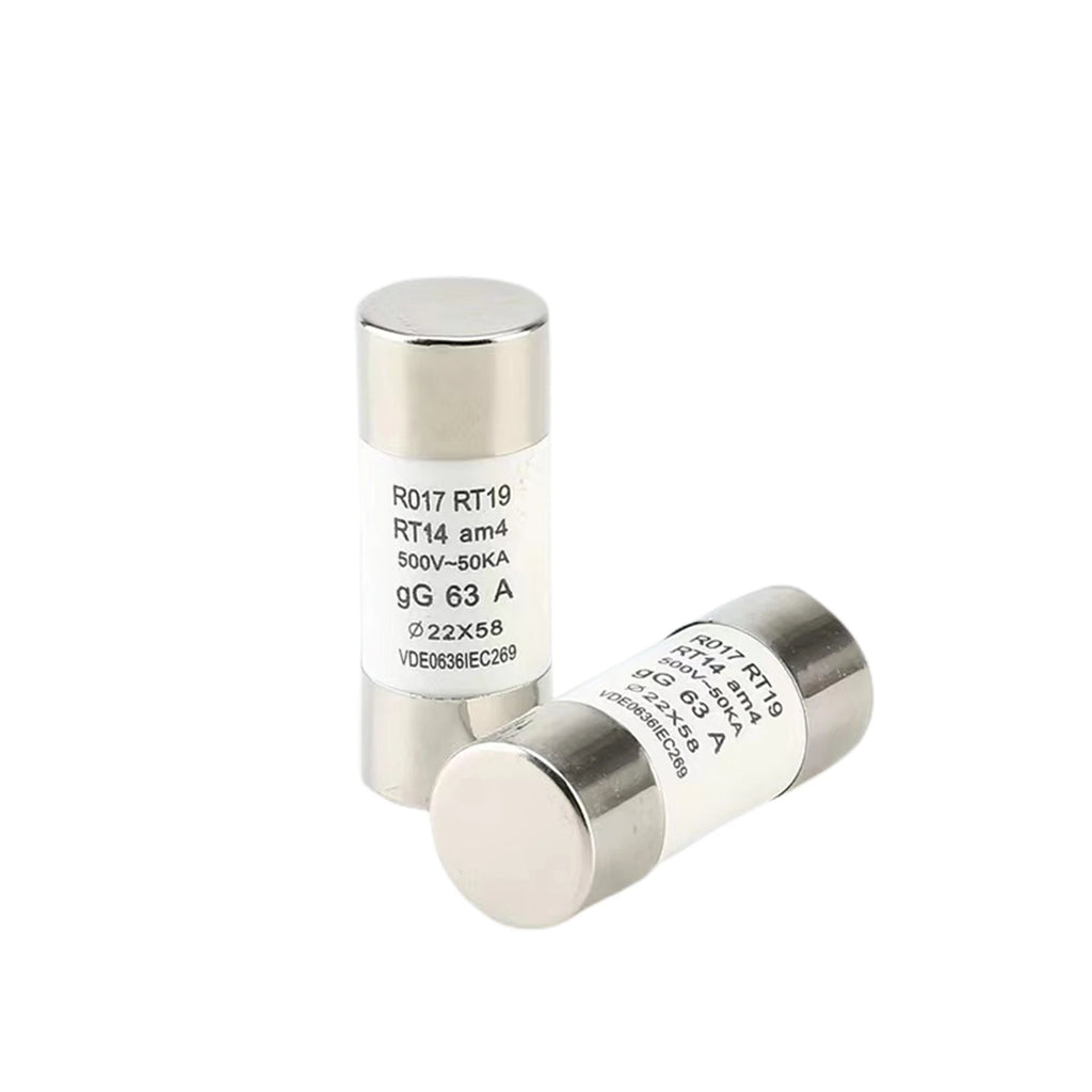 2Pcs 22*58 Fast Blow Ceramic Fuse 22x58mm Fuse 500V 50KA 32A 40A 50A 63A 80A 100A 125A RO17 RT19 RT14 RT18