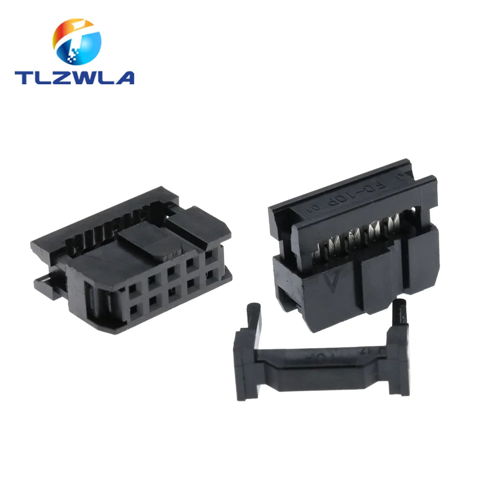 10PCS 2.54MM Pitch 6 Position 8 10 12 14 16 18 20 24 26 30 34 40 Pin Female IDC Socket IDC Connector Ribbon Cable