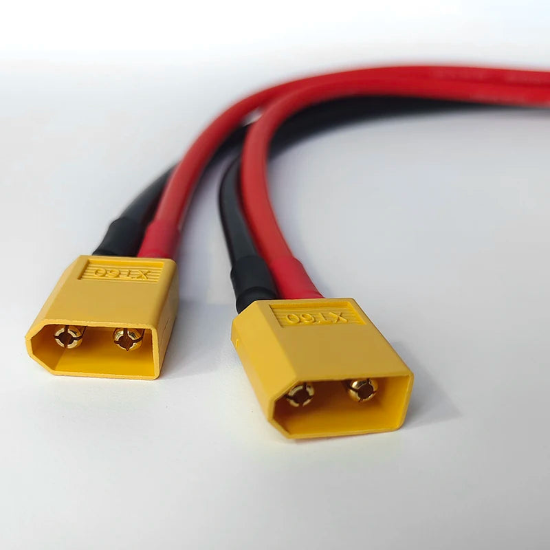 XT60 Parallel Battery Connector 1 Male to 3 Female Cable Dual Extension Y Splitter Silicone Wire for Increase Battery Capacity
