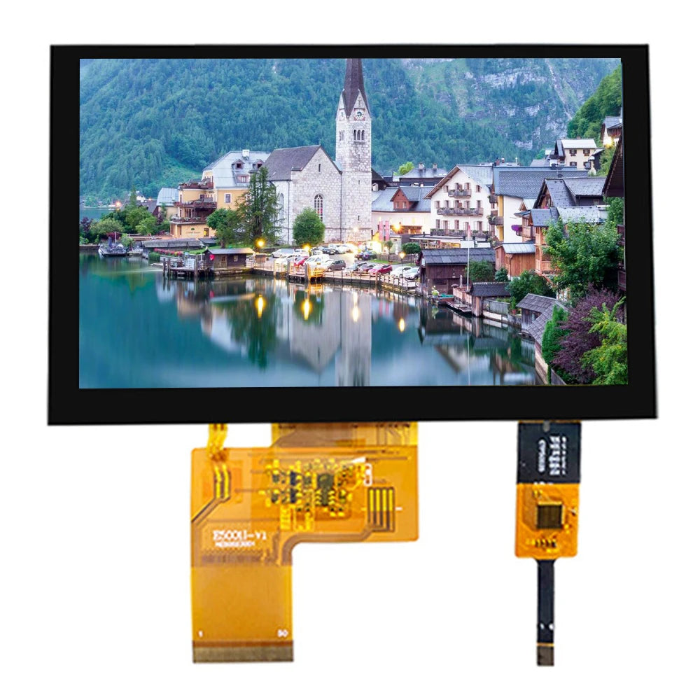 5 Inch TFT LCD Display Modules HD 800*480 RGB IPS 40Pin 3.3V ILITTEK Driver 500 Illumination Capacitive Resistance Touch Screen