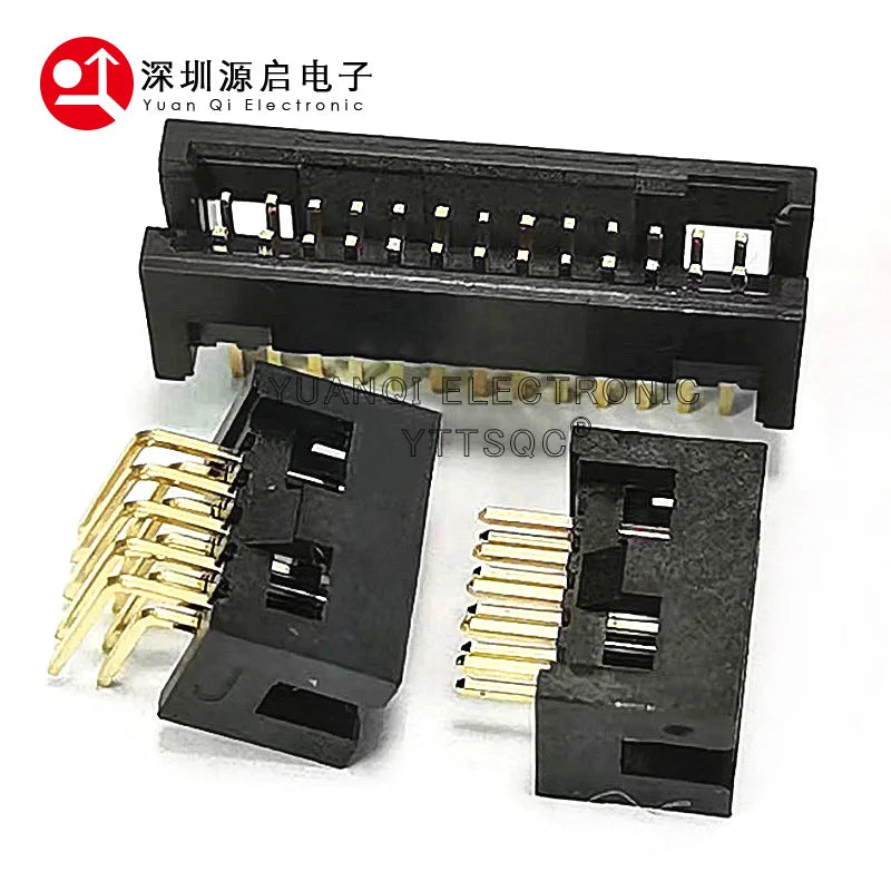 DC3 IDC Box Headers 1.27mm SMT JTAG Connector 2*5 10P/12/14/16/20/30/40/80/100 Pin For External Positioning Column Female Socket