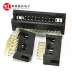 DC3 IDC Box Headers 1.27mm SMT JTAG Connector 2*5 10P/12/14/16/20/30/40/80/100 Pin For External Positioning Column Female Socket