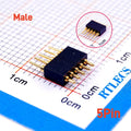 2 5 20 Pcs Spring Loaded 1.27 MM Pitch Pogo Pin Connector 2 5 6 8 10 Position Male Pad PCB Header Single Row Through Holes Probe